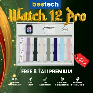 Beetech Smartwatch 12 Pro Original Gen Tertinggi dapat 8 Tali untuk iOS Android Fitur Notifikasi ANGKAT TELFON DENGAN SENSOR GERAK - FBR