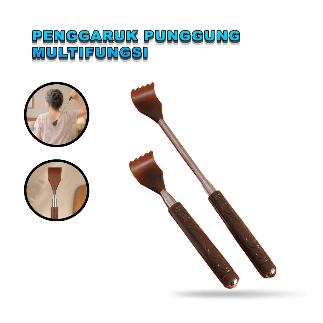Penggaruk Punggung Multifungsi Penggaruk Dengan Alat Pijat Penggaruk 2in1 Terbaru  WM-6