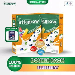 Ettagrow (2 Box) Lebih Hemat 200gram Original Susu Kambing Ekstrak Kelor & Blueberry Nutrisi Lengkap Sikecil