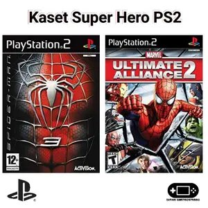 Kaset PS2 Justice League Spiderman Marvel Ultimate Alliance Fat Slim