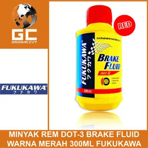 Minyak Rem Brakec Fluid Dot 3 300ml Fukukawa Warna Merah
