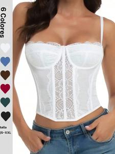 Top de body sexy con espalda baja y con amarre, diseño ajustado de felpa, ropa de abrigo para mujer, camiseta sin mangas moldeadora, ropa de fiesta a la moda