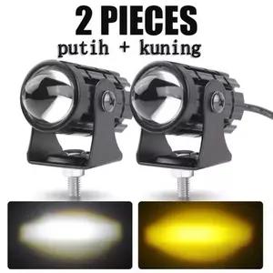 TERMURAH lampu tembak laser 2 warna High low putih kuning waterproof / lampu led motor/ lampu sorot laser mini