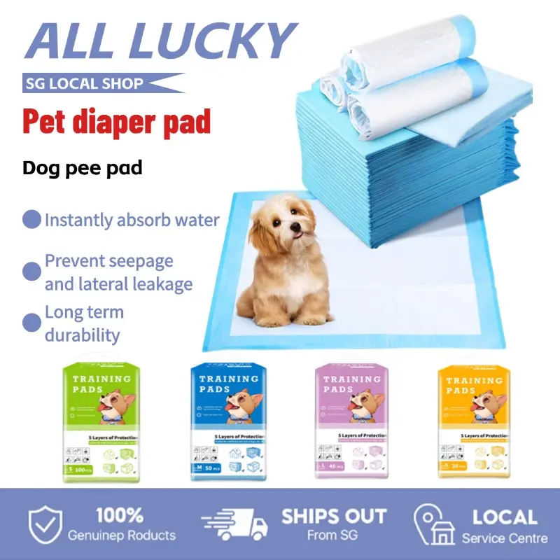 【SG 】Pet Training Pads Disposable Pee Pad Diaper for Dogs, Cats, Rabbits, Birds & Small Animals (S/M/L/XL)