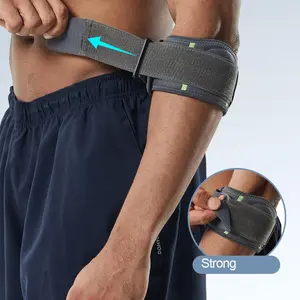 Tennis Badminton Golf Ball Elbow Strap Forearm Brace Strap Compression Elbow Strap Compression Pad Elbow Brace For Pain Rel G6T3 - Light Grey CN