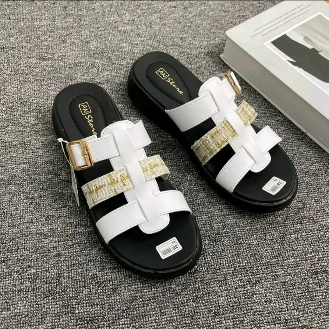 Sandal Platform Wanita Sendal Wedges Selop Korea Terbaru Cewek Indoors Elegant
