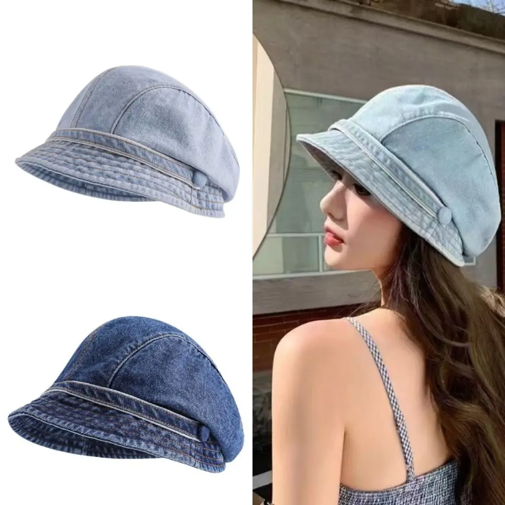 Mũ Ngư Dân, Phong Cách Cổ Điển Dễ Thương, Màu Trơn Ấm Áp, Mũ Bucket Siêu Nhẹ, Chống Lạnh, Mũ Họa Sĩ, Dành Cho Nữ