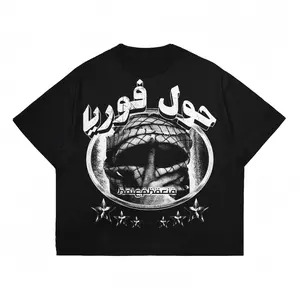 T-Shirt Boxy Asfar Unisex Katun Hitam Tezjgozdvdip Combed Kaos Panjang Pria