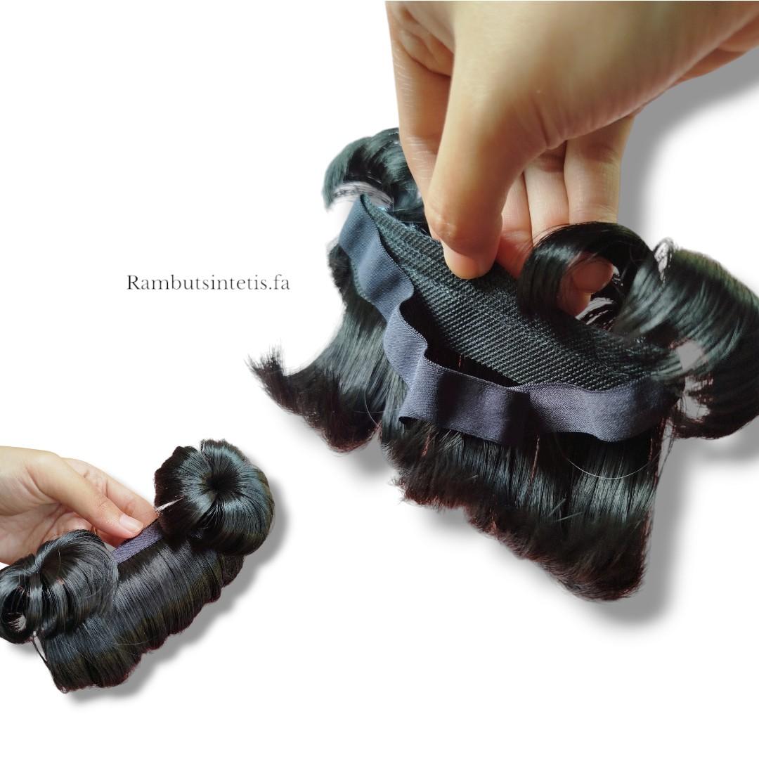 RAMBUT PALSU PONI BAYI/RAMBUT PALSU ANAK/BANDANA PONI ANAK 2 BUNGA/BANDO PONI BAYI/WIG RAMBUT PALSU  PONI ANAK