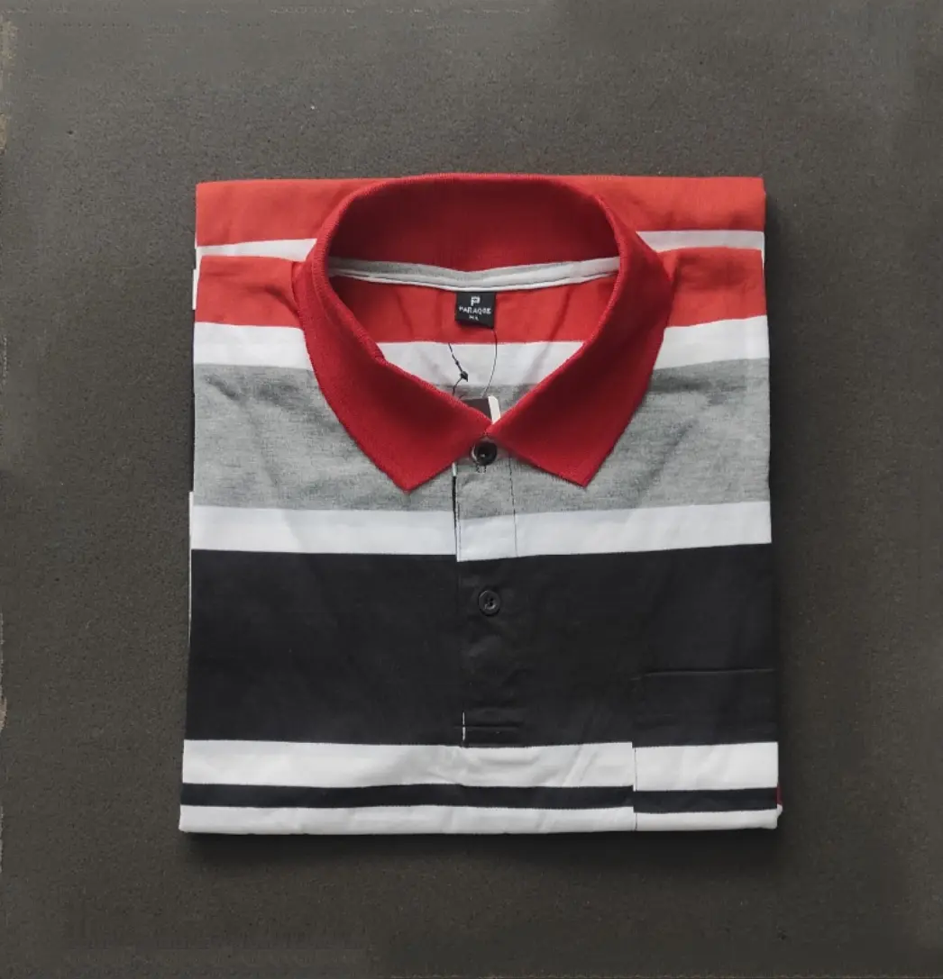 kaos Kerah salur lengan pendek model terbaru bahan mett titoron cotton jahitan rapi