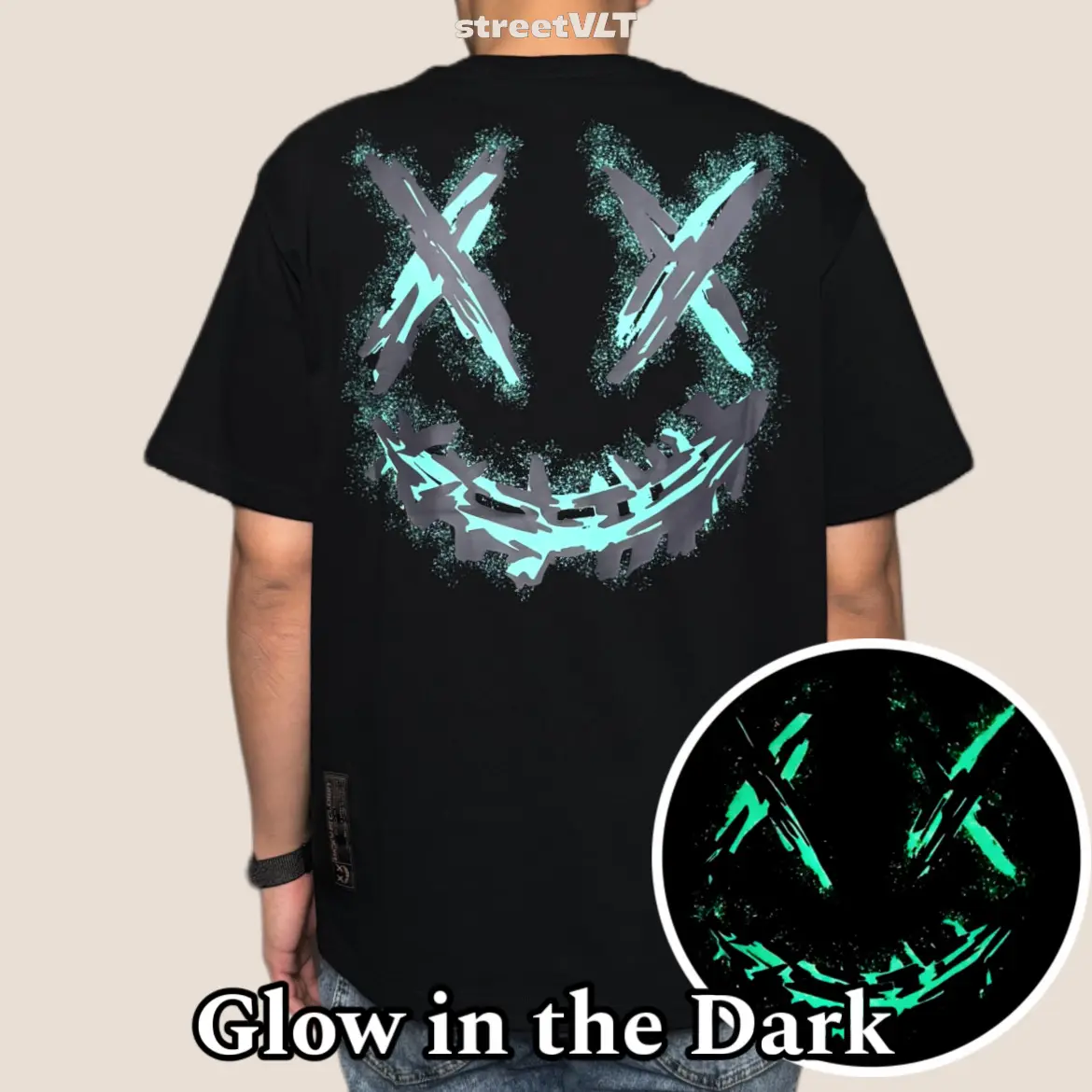 RIC Ricky is Clown Burning Legion Glow in the Dark Black Tee Original