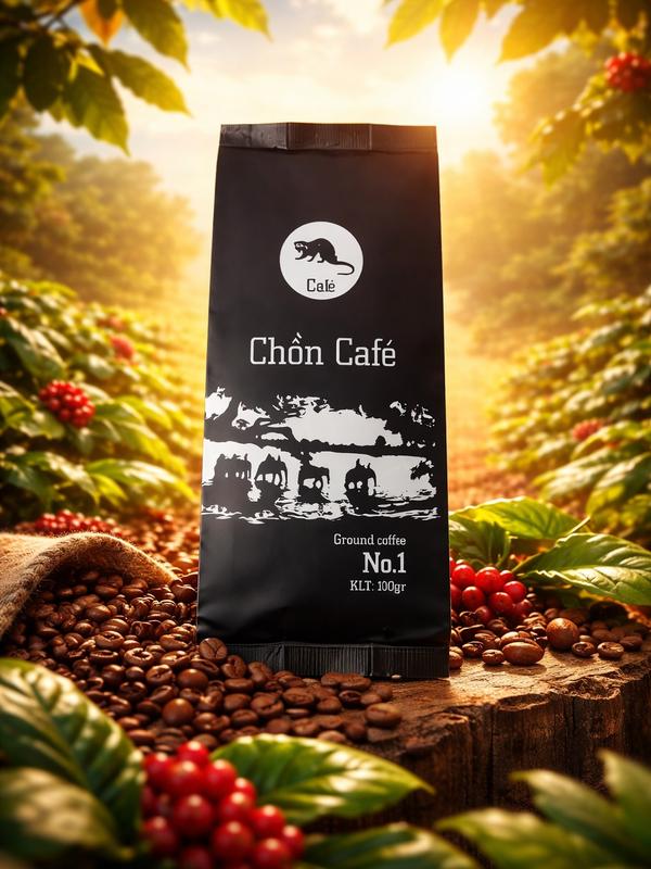 CÀ PHÊ BỘT PHA PHIN CHỒN 1 (100G) - Đắng đậm, thơm béo, chuyên pha cà phê đen