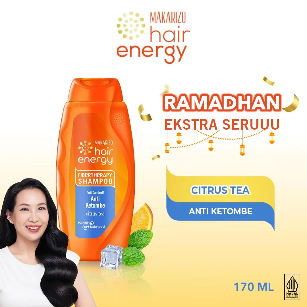 [Louissescarlett Exclusive] Makarizo Hair Energy Fibertheraphy Shampoo Anti Dandruff Citrus Tea