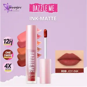 DAZZLE ME Ink-Matte Lip Cream High Pigmented Matte Finish Long Lasting Tahan 12 Jam Transferproof Waterproof Hydrating