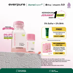 EVERPURE  Sulpure Acne Spot Drying Lotion with BHA - Obat Totol Mengeringkan Jerawat Dalam 1 Hari Dengan Sulfur & BHA BPOM 3ml, 10ml, 20ml