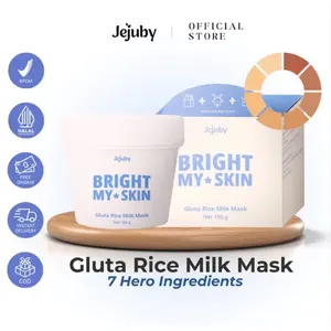 Jejuby bright my skin gluta rice milk mask