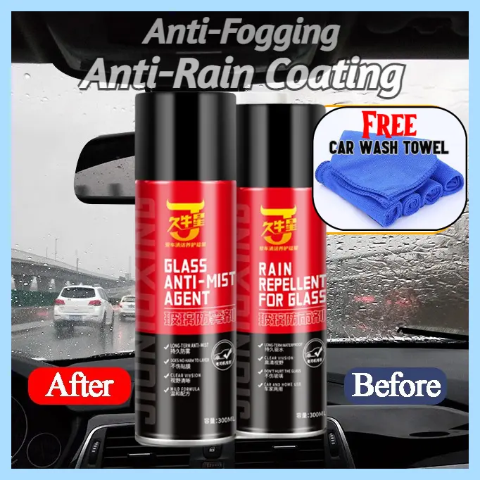 [SG] Anti-Rain Coating Spray/ Anti Fogging Coating Car Windscreen Window Shield Side Mirror Rain Repellent Spray 300ML
