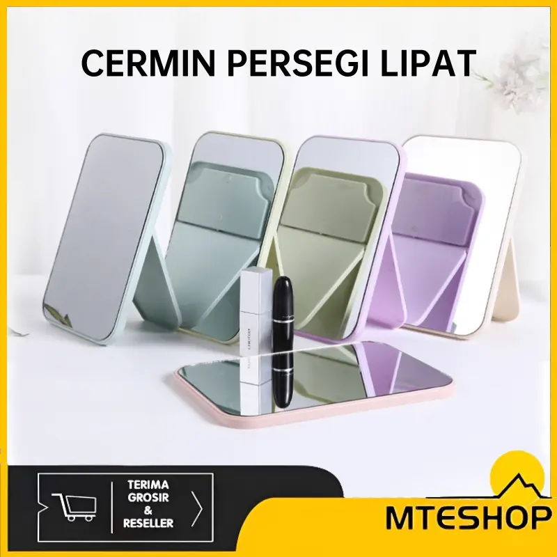 MTE Cermin Lipat Persegi Portable / Kaca Lipat / Kaca Rias Make Up