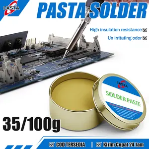 CASTA Pasta Solder Timah 35/100 Gram No-Clean Lead-Free｜Flux Profesional Untuk Perbaikan Ponsel, Elektronik, Peralatan Rumah Tangga dan Motherboard