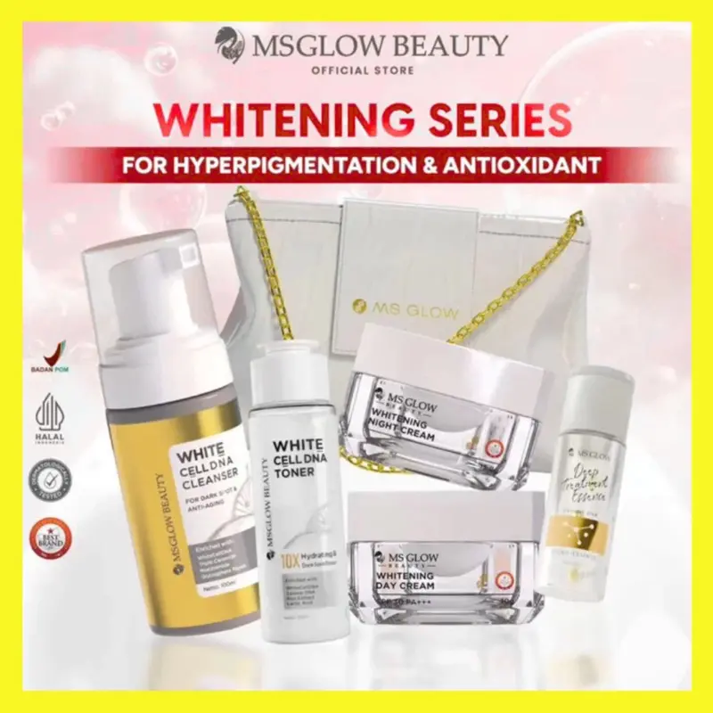 MS GLOW NEW SERIES & REGULER SERIES set isi 5 pcs paket perawatan kulit wajah Kusam Mencerahkan Berjerawat