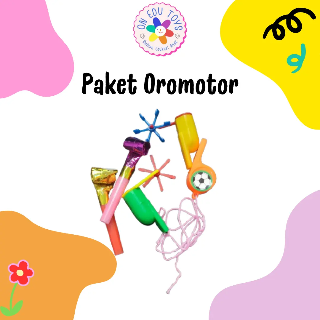 ON Edu Toys - Paket Oromotor Terapi wicara Anak untuk mencegah Speech Delay / Peluit / Pluit