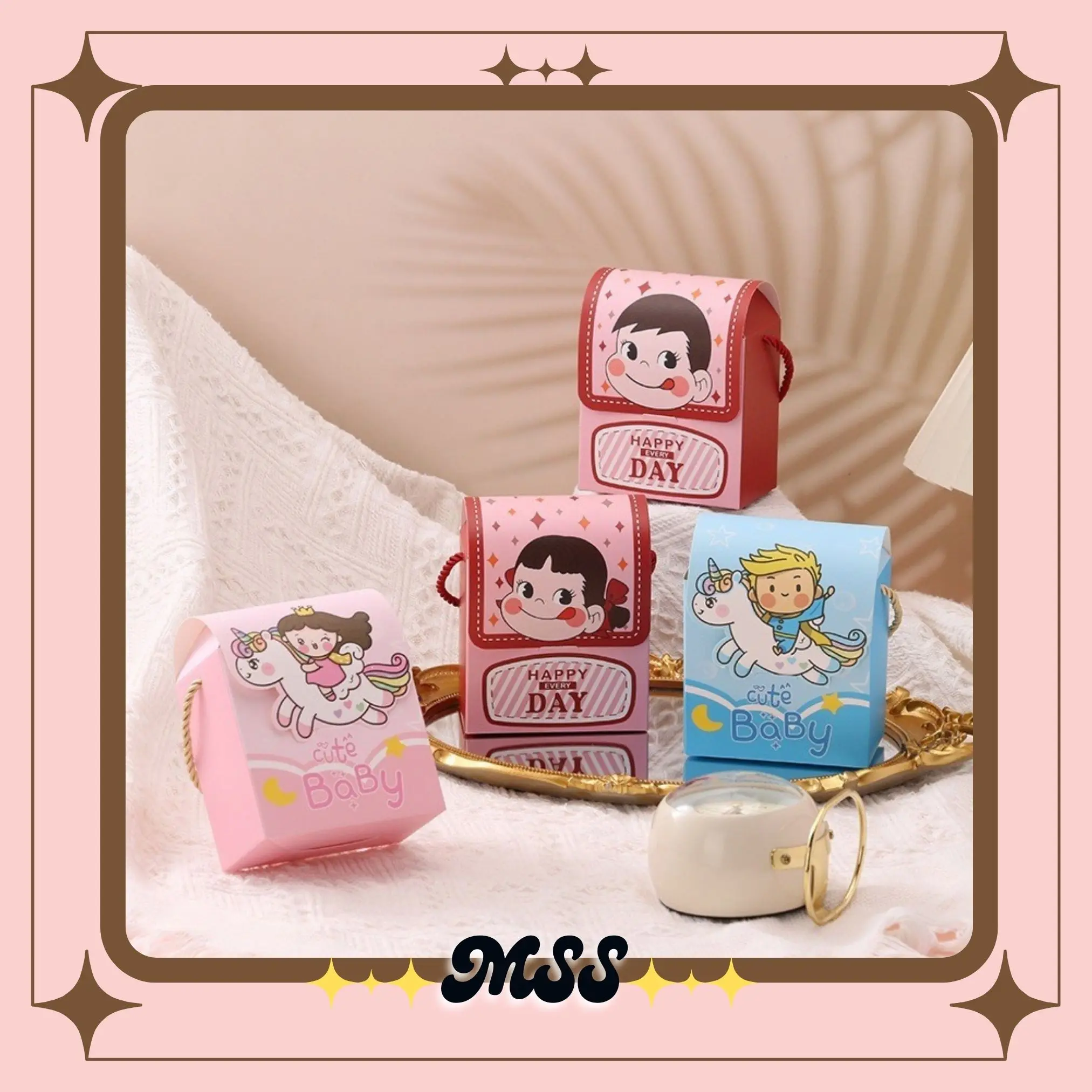 MSS Goodie Bag Ulang Tahun Anak Motif Kartun Tas Bingkisan Hadiah Hampers Ulang Tahun Anak Kotak Souvenir Kantong Tentengan Bingkisan Paper Bag Kertas (BELI LOKAL)