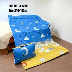MBAH BLANGKON - BALMUT JUMBO | Bantal selimut jumbo ukuran 240x150cm | Bantal multifungsi | Bantal bedcover | Bantal selimut lucu karakter | Balmut lucu karakter kuromi | selimut dilipat jadi bantal | Bantal bedcover | Bedcover lipat Dakron