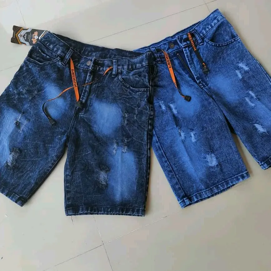 Celana Jeans Pendek / Celana Pendek Jeans Sobek Pria Dewasa / Celana Sobek Distro Non Streach Casual Reguler Denim Vintage Nyaman