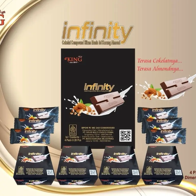 Cokelat Compound Hitam Manis isi Kacang Mede Chocolate Cashew Kurma Peanuts Bisco Hazelnut Dus