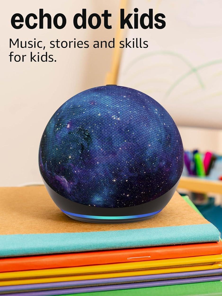 Amazon Echo Dot Kids (newest model) - Designed for kids, Designed for Alexa+, parental controls, Includes 1 Year of Amazon Kids+