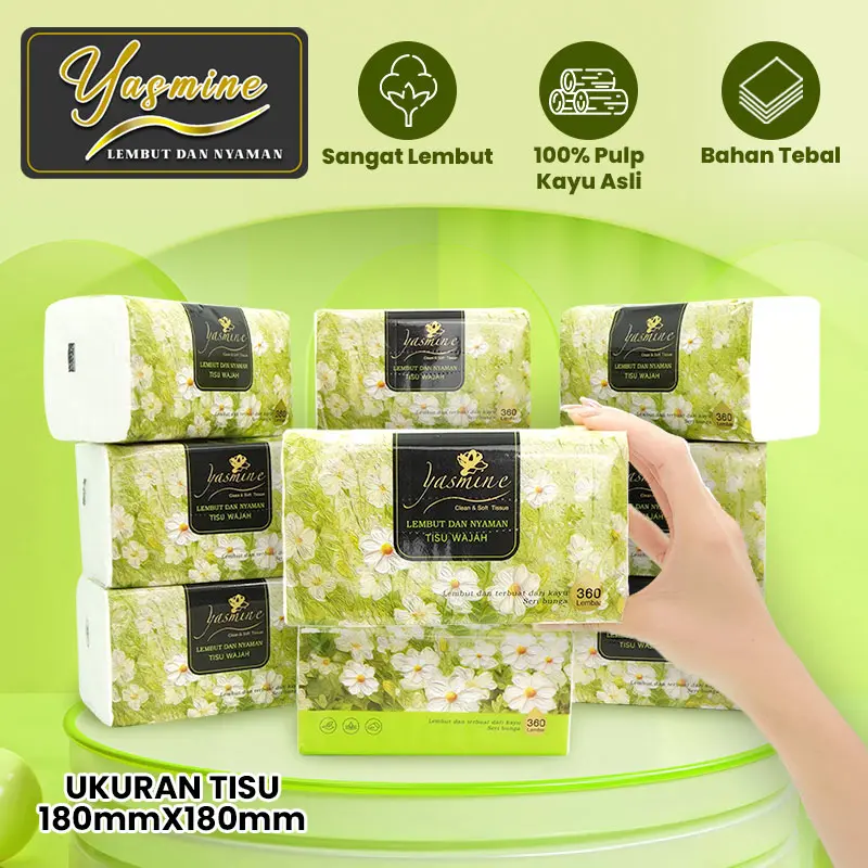 [Harga kejutan]Yasmine Tisu 10 PACK 360 helai 3 ply harga promo murah gratis ongkir bisa cod tisu kering murah promo tissue murah facial tissue tisu dapur