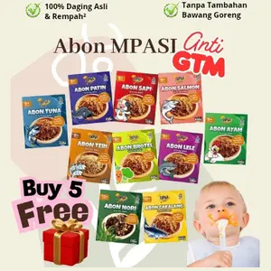 Abon MPASI BB Booster Bayi NON MSG Abon Bayi Anak 6+ 8+ 10+ Ayam Sapi Tuna Salmon Lele Sayur