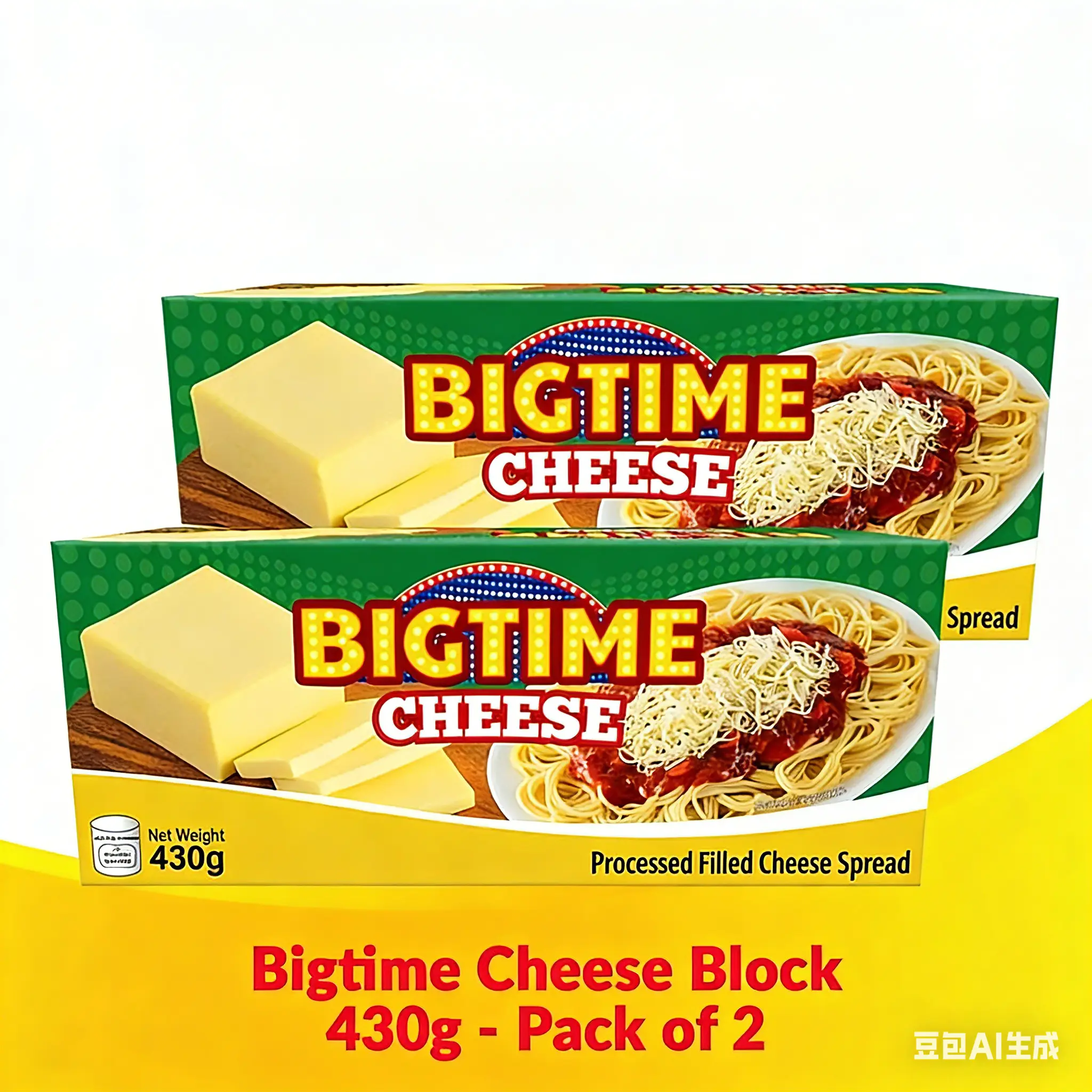CDO BIGTIME Cheese 430g Pack of 2 - Generous 430g Per Pack for Cheese ...