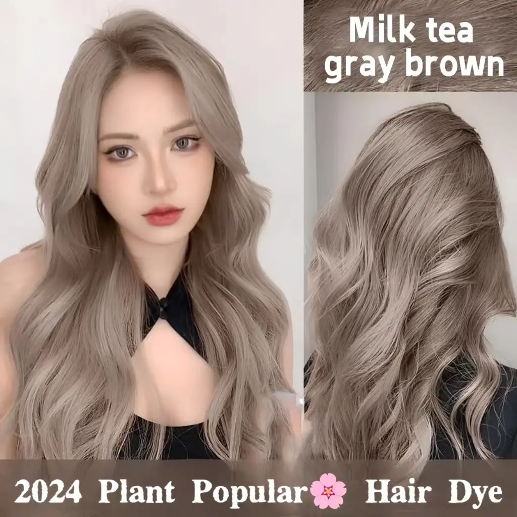 [ship in SG]2025 plant-based hair dye, fresh scent, 2 * 100ml, 【free gift】: hair mask+hair dye tool,hair dye color,hair dye at home