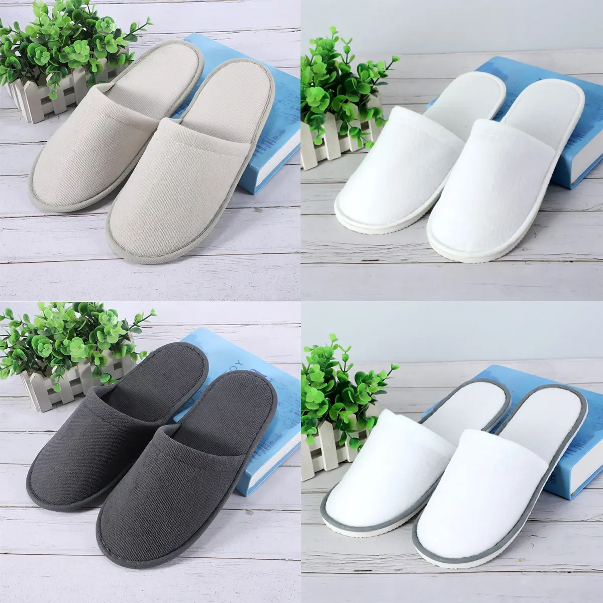 Wholesale Hotel Use Disposable Slippers Thickened Anti Slip Beauty Spa Home Guest Slipper