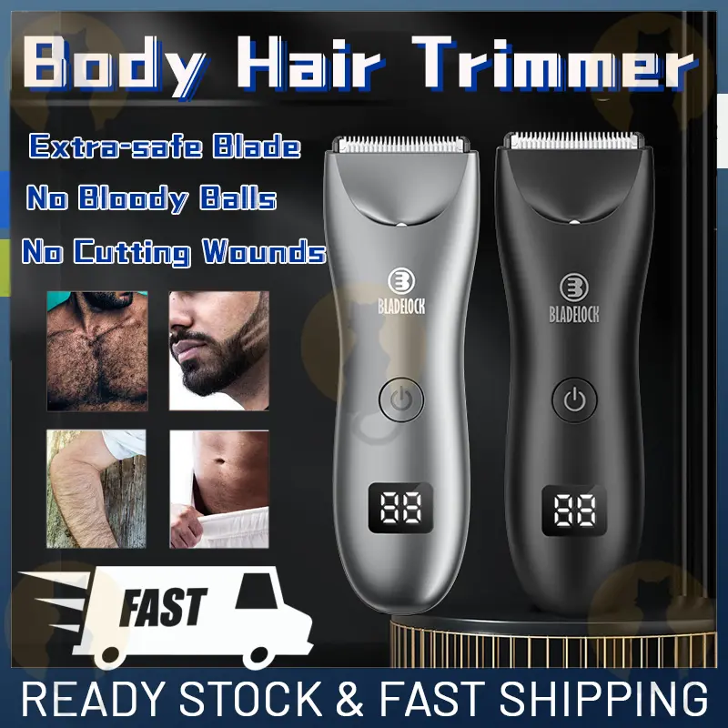 [SG Ready Stock] Groin Trimmer Shaver for Man Private Grooming Safe Ceramic Blades Waterproof Men Portable Men's