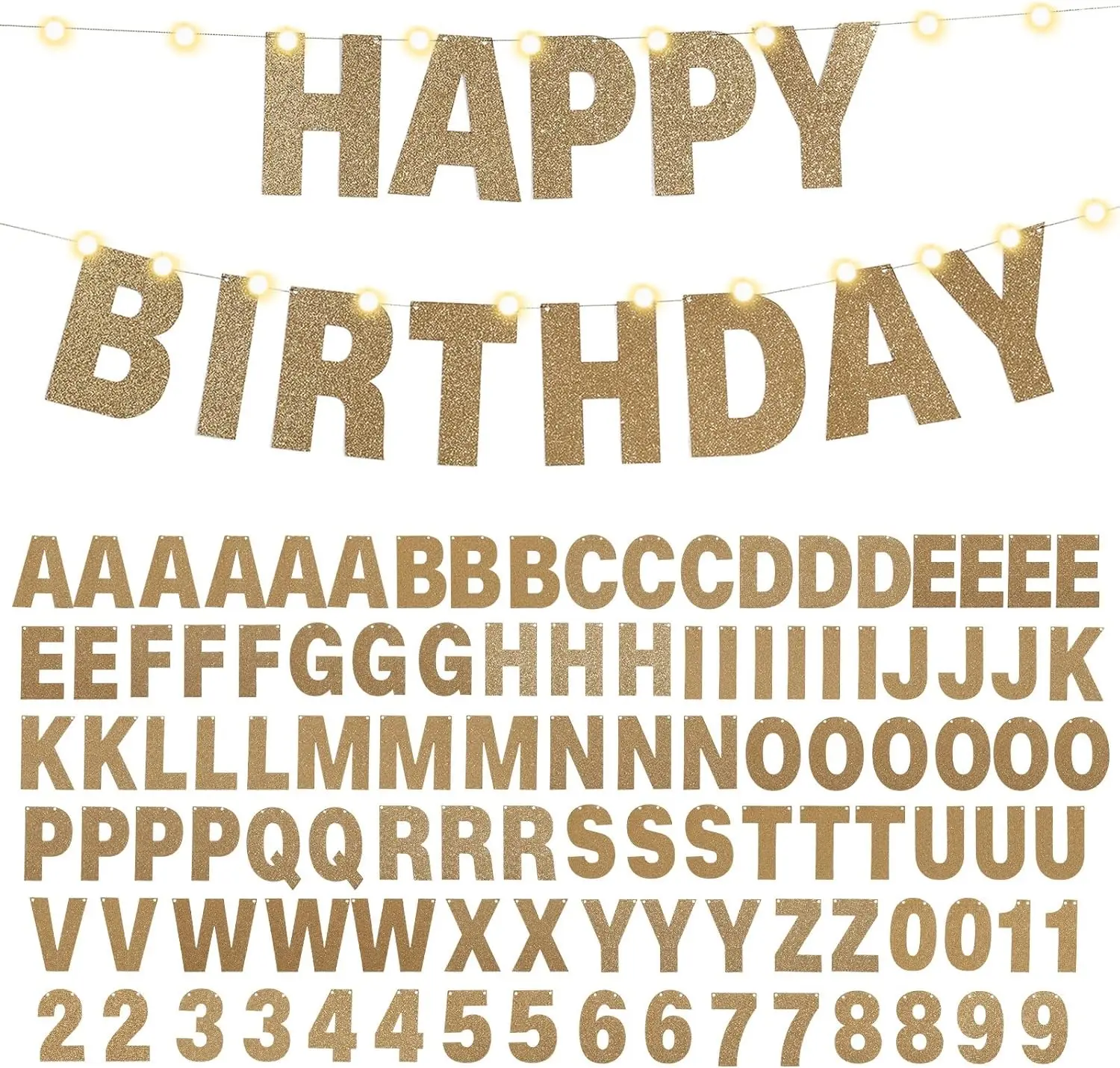 Customizable Birthday Banner Glitter Make Your Own Banner Nama Kustom Bunting