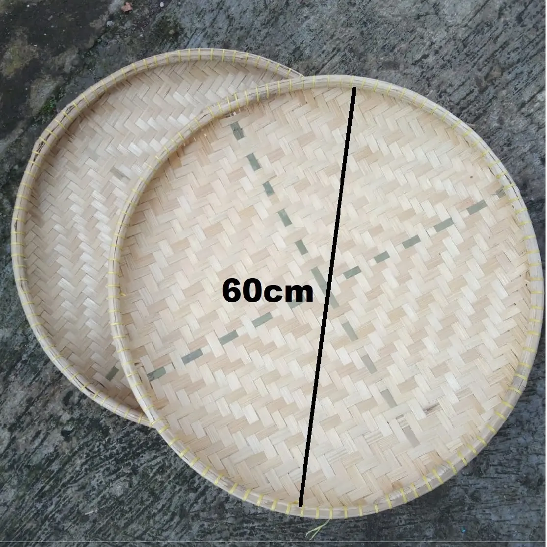 Tampah Bambu jumbo 60cm/ Nampan Penyajian dari bambu/ Nyiru bambu ...