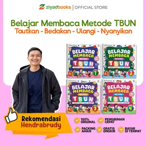 (ISI 4 BUKU) Belajar Membaca Cepat Metode TBUN Tirukan Bedakan Ulangi Nyanyikan - Buku Belajar Membaca Anak TK Masuk SD Paket Lengkap Calistung Persiapan