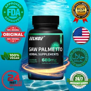 EELHOE Saw Palmetto 680 mg - Mendukung kesehatan prostat, kandung kemih dan saluran kemih, meningkatkan pertumbuhan rambut dan menjaga kesehatan rambut.