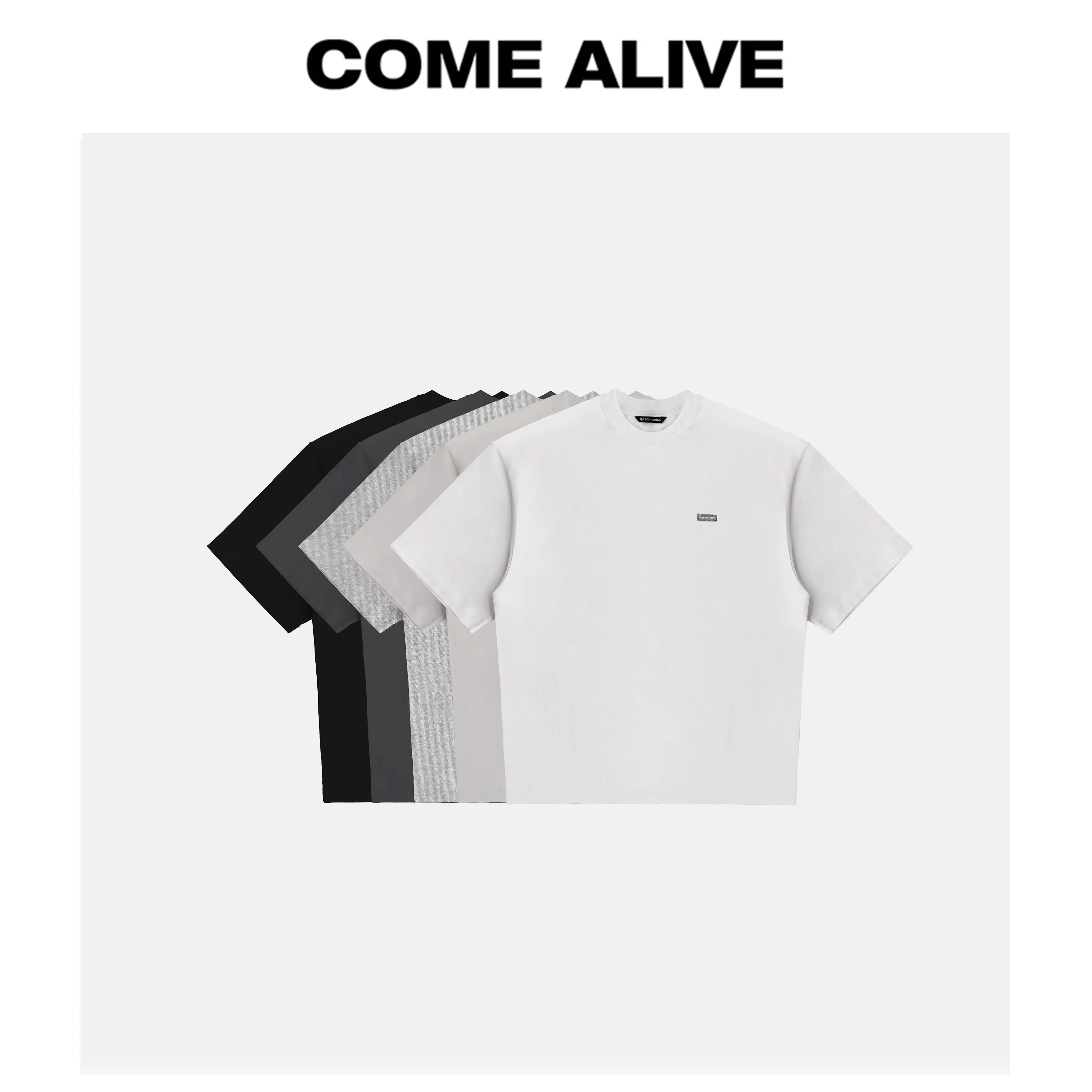MASONPRINCE Summer "Ice Leather Technology" Cool, Breathable, Antibacterial, Five Color Small Label Basic Round Neck Short Sleeve