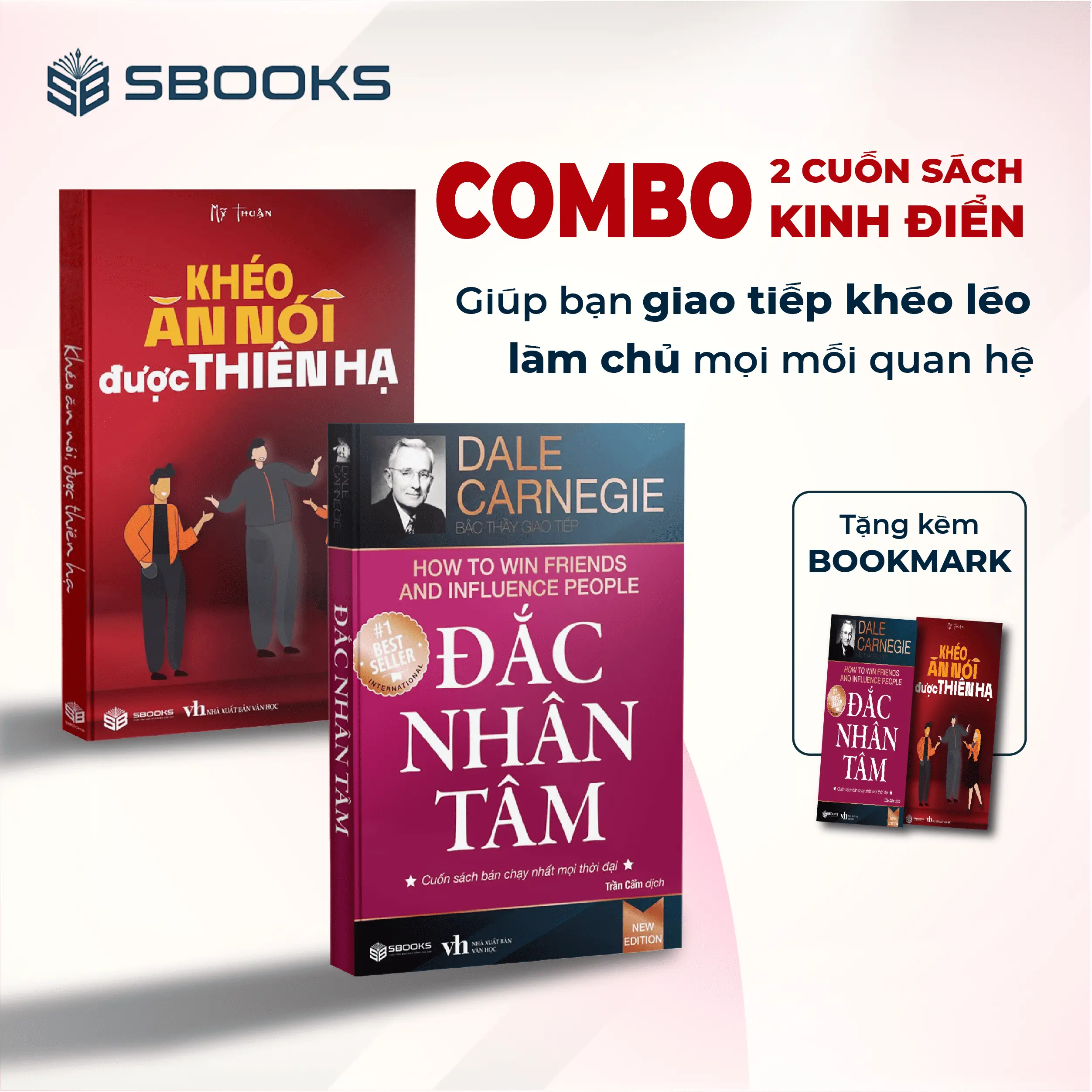 Sách Combo 2 Cuốn: Đắc Nhân Tâm + Khéo Ăn Nói Được Thiên Hạ - Tác giả Dale Carnegie - SBOOKS - 1