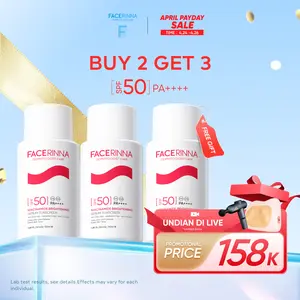 【Buy 2 Get 3】Facerinna Niacinamide Brightening Serum Sunscreen SPF 50 PA++++50ml | Proteksi UV  Daily UV Defense Chemical Sunscreen Menyerap Cepat Mencerahkan Fades Dark Spots Tone Up Cream Sunscreen Wajah Sunblock Kulit Berminyak berjerawat