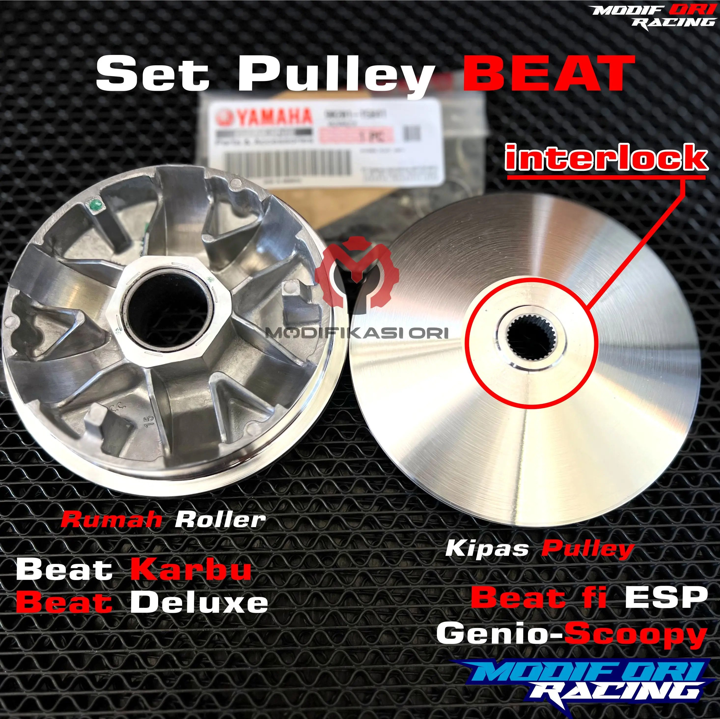 rumah roller bubut custom 13,5 /13,8 pulley racing kode K0J genio, beat deluxe, Scoopy new 2021 PULLEY BUBUT BEAT Kirian CVT custom KIPAS RUMAH ROLLER BEAT BUBUT DRAJAT HONDA BEAT KIPAS PULLEY BEAT ESP FI KODE K44