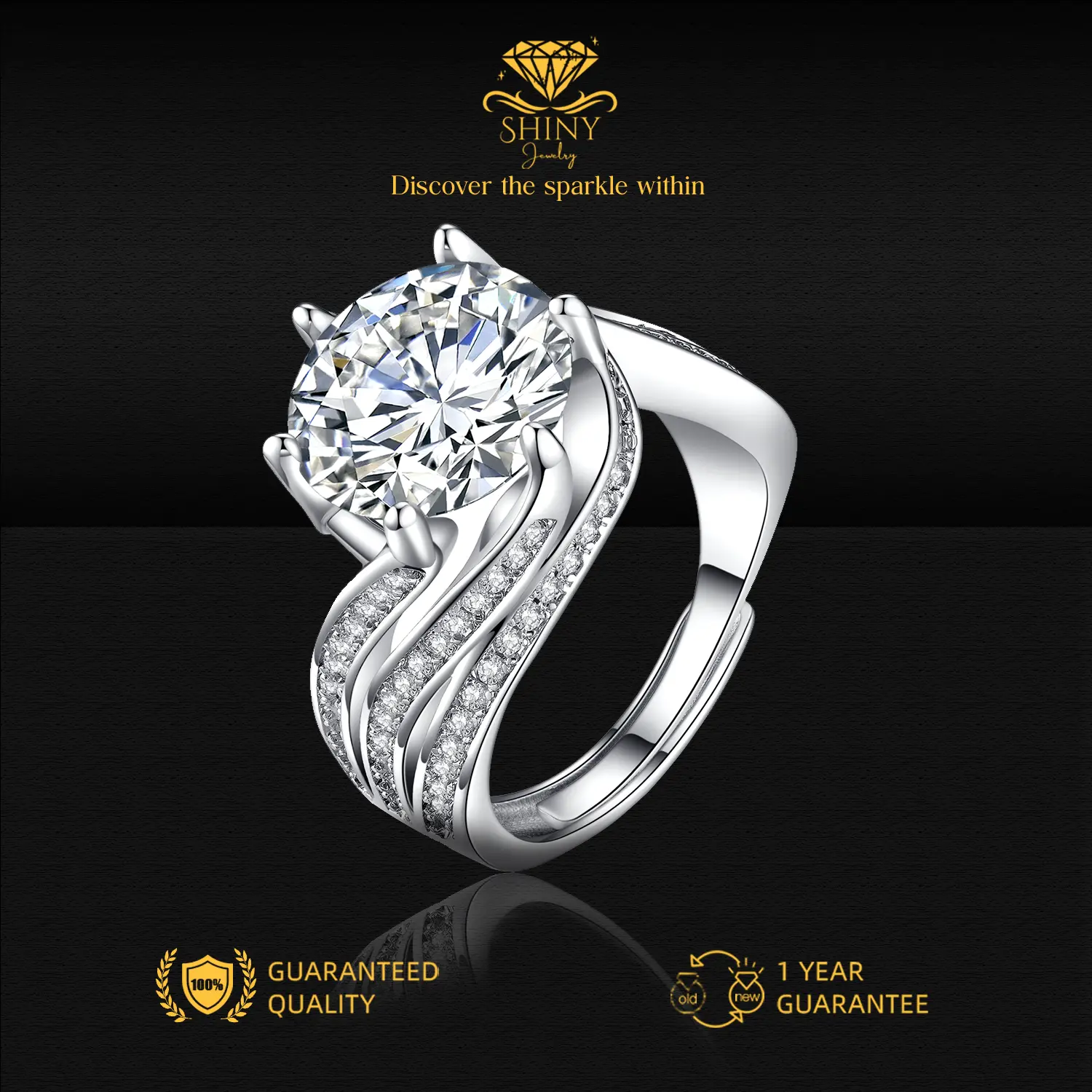 [PROMO LIVE]-OS2-R13 Cincin Wanita Shiny Jewelry Garansi 1 Tahun Free Box Couple Kawin Keabadian Lapisan Store Aesthetic Adjustable Aksesoris Perhiasan Elegan Cantik Mewah Grade VVS1 Store R13 COD