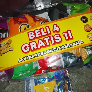 BUY 4 GET 1 : Paket Cemal Cemil Lay's, Cheetos & Doritos 217g