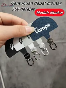 Mika Bisa Diputar Gantungan Casing Klip Konektor HP Lanyard Kartu Ponsel Universal Motif Berwarna Anti Hilang