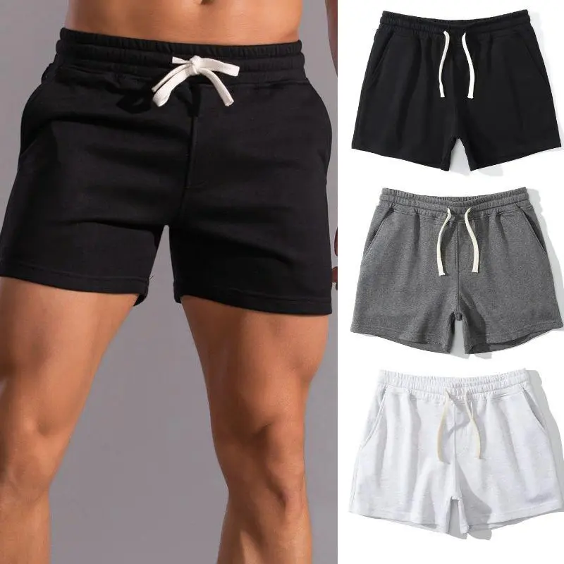[3 Colors] Men's American Style Solid Color Five-Point Quick-Dry Shorts Street Fashion Gym/Fitness/Sports Running Short Pants Men