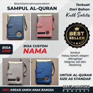 sampul alquran resleting - cover al quran a5 - cover quran khusus quran A5 - BAHAN BOTEGA ukuran ( 15,5 x 22,5 x 3,5 cm ) cover quran custom nama