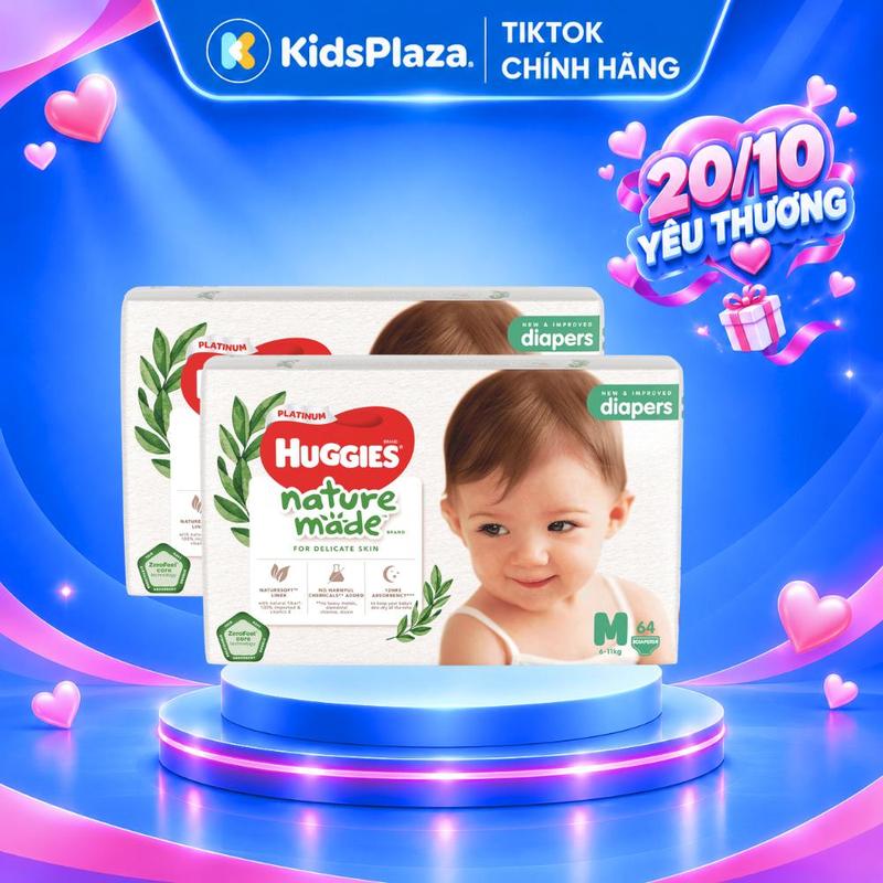 [M1]Tã - Bỉm dán/quần Huggies Nature có đủ size cho bé EC
